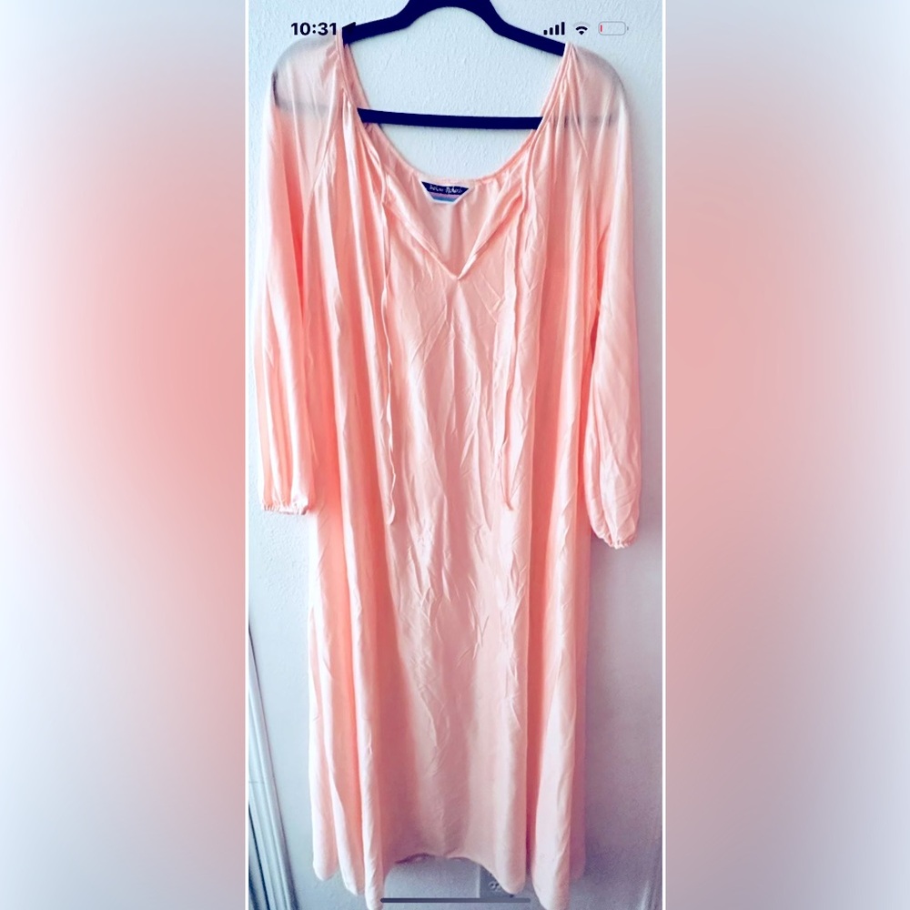 Vintage Anthony Richard’s with Union Label Made in USA Peachy Nightgown S/M